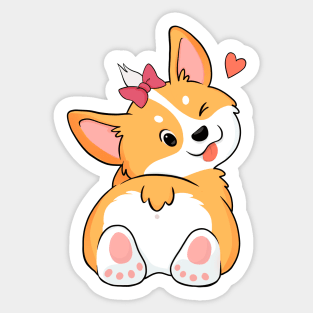 Lady Corgi Sticker